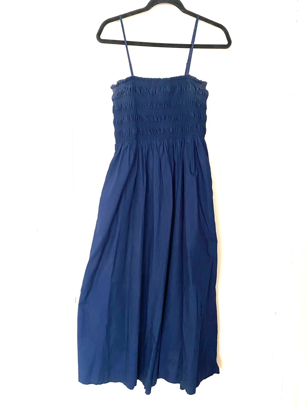 LOFT Poplin Smocked Midi Dress - Picture 3 of 4